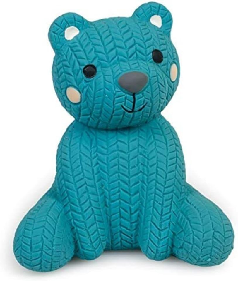Petface Little Petface Teddy Bear Latex Chew Dog Toy, Blue (Pack of 1)