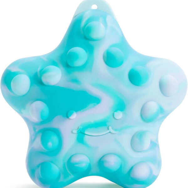 Munchkin® Pop Squish™ Popping Bath Toy - Mould-Free Squeezable SensoryFidget Toy Without Holes | Baby Essentials | Toddlers and Children | Blue