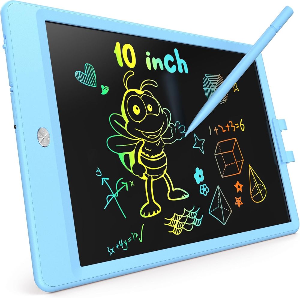 KOKODI LCD Drawing Tablet 10 Inch for Girls Boys，Christmas Birthday Gift for Kids, Toys Gifts for 2 3 4 5 6 7 Years Old, Children Board Magnetic Drawing Boards Kids Educational Reusable (Blue)