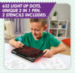 Megasketcher Tomy Lights Alive | Light Up Drawing Pad for Kids, Includes Pen with Roller, 2 Stencils | Drawing Toys for Ages 3+ Years - Image 6