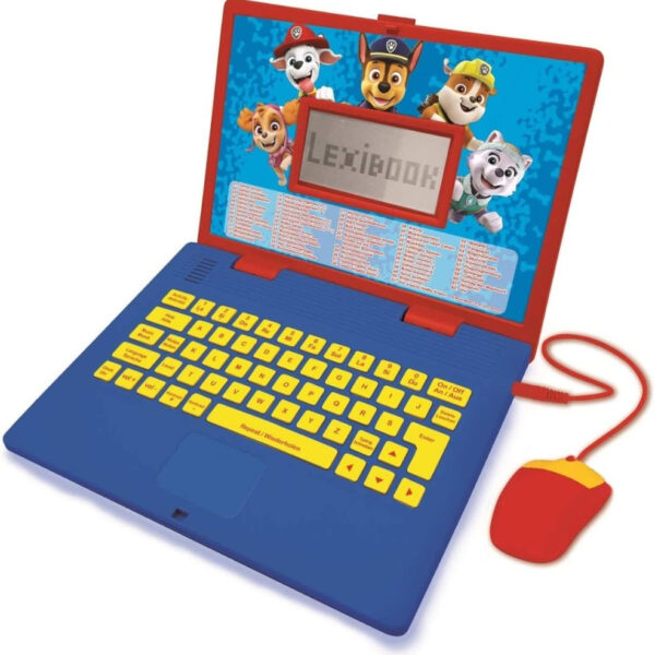 LEXIBOOK, Paw Patrol, Educational and Bilingual Laptop French/English, Toy for Child Kid (Boys & Girls), 124 Activities, Learn Play Games and Music, Red/Blue, JC598PAi1