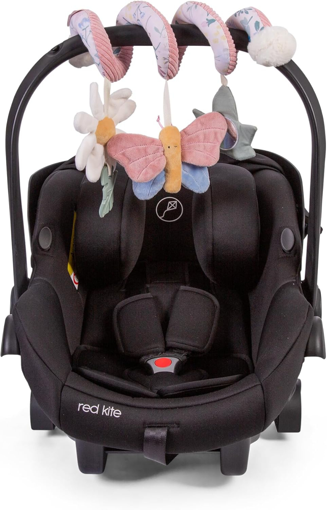 Red Kite Spiraloo Twisty Activity Toy with Baby Safe Mirror & Teether - Rose & Ivy