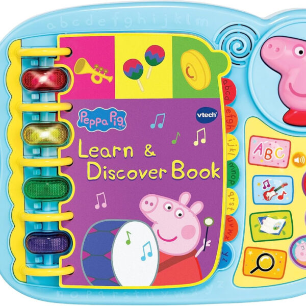 VTech Peppa Pig: Learn & Discover Book, Official Character Educational Learning Toy, Music, Phrases & Voice of Peppa Pig, Learn Letters & Words, Gift for Kids Age 2, 3, 4, 5 Years, English Version