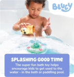 Toomies Bluey Splash and Float Bingo - Bath Toy Pourer Cup with Shower Holes and Water Wheel Toy Pool Ring- Sensory Water Toys - Officially Licensed Bluey Toys - Baby Bath Toys for +18 Months - Image 5
