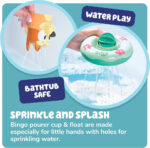 Toomies Bluey Splash and Float Bingo - Bath Toy Pourer Cup with Shower Holes and Water Wheel Toy Pool Ring- Sensory Water Toys - Officially Licensed Bluey Toys - Baby Bath Toys for +18 Months - Image 8