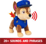 PAW Patrol, Talking Chase 30.5-cm-tall Interactive Plush Toy with Sounds, Phrases and Wagging Tail, Stuffed Animals, Kids Toys for Ages 3 and up - Image 6