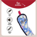 Rosewood Rope and Squeak Snake Luxury Plush Character Quality Dog Toy, 69 cm, Multicolor - Image 3