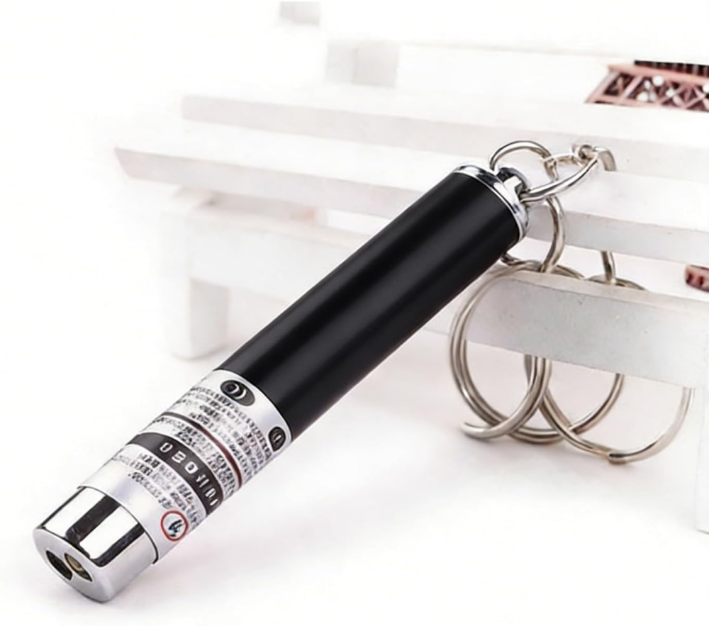 Pet Toy Pointer LED Red Flashlight for Cat Dog, Aluminum Alloy Practical for Outdoor Camping Travel Hiking Home Repair,Black