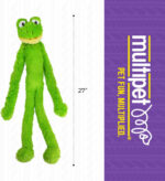 MULTIPET Swingin Slevin Frog Plush Dog Toy Soft Fun Squeaky Interactive Chewing Playing Fetch Cuddly Stuffed Animal Lightweight for All Breeds 27" - Image 9