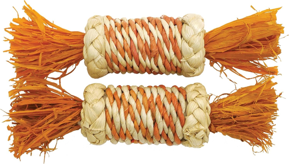 Rosewood Boredom Breaker Corn Rattle Rollers, Small Animal Activity Toy, Pack of 2