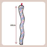 Rosewood Rope and Squeak Snake Luxury Plush Character Quality Dog Toy, 69 cm, Multicolor - Image 12