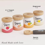 Le Toy Van – Wooden Yogurt Play Food Pack | Detailed Wooden Play Food - Suitable for Ages 2+ years - Image 2