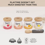 Le Toy Van – Wooden Yogurt Play Food Pack | Detailed Wooden Play Food - Suitable for Ages 2+ years - Image 4