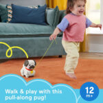 Fisher-Price Baby & Toddler Pull Toy FP Pets Walk-The-Pup-Pug with Motion & Sounds for Kids Ages 12+ Months, HTW94 - Image 3