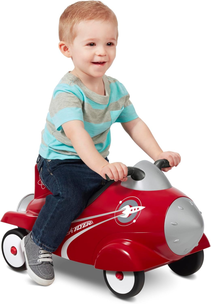 Radio Flyer Retro Rocket Ride on Toys, Ages 1-3