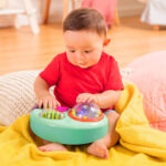 B. toys – Baby Activity Station – High Chair Suction Cup Toy with Music & Lights – Sensory Activity Center – Developmental Toys for Babies, Infants – whirly pop – 6+ Months - Image 2