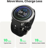 Amazfit Active 2 Smart Watch 44mm, GPS Maps with Direction, Fitness Tracker, 10 Day Battery, Sleep Monitor, 160+ Sport Modes, Water Resistant, for Android & Apple Iphone, Black Sport Silicone - Image 3