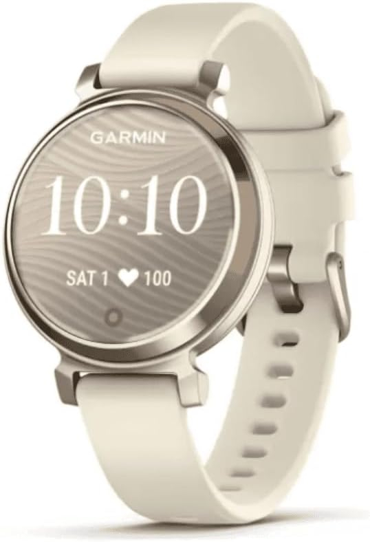 Garmin Lily 2, Stylish Small 35mm Smartwatch and Fitness Tracker with Hidden Display, Patterned Lens, Bright Touchscreen Display and up to 5 days battery life, Coconut