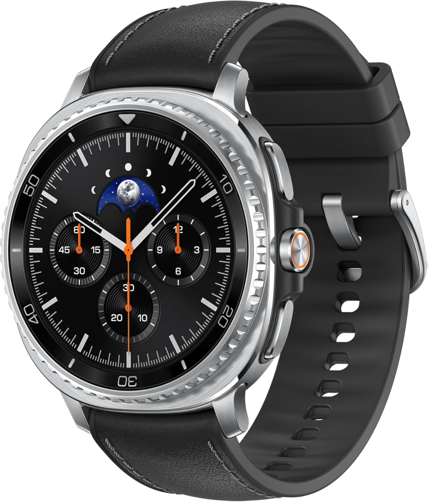 Samsung Galaxy Watch8 Classic 46mm, AI Smart Watch with Cushion Design and Rotating Bezels, with Hybrid Band and Wearable Display, Bluetooth, Black, 3 Year Extended Warranty (UK Version)