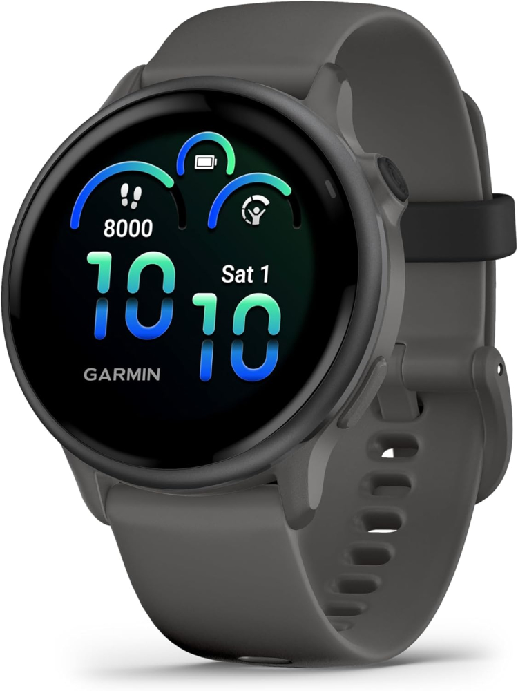 Garmin vívoactive 6 GPS 42mm Think Assemble Exclusive Smartwatch, AMOLED Touchscreen, All-day Health Monitoring,Fitness Features,Advanced Sleep Coaching,Music, up to 11 days battery life, Pebble Grey/Slate