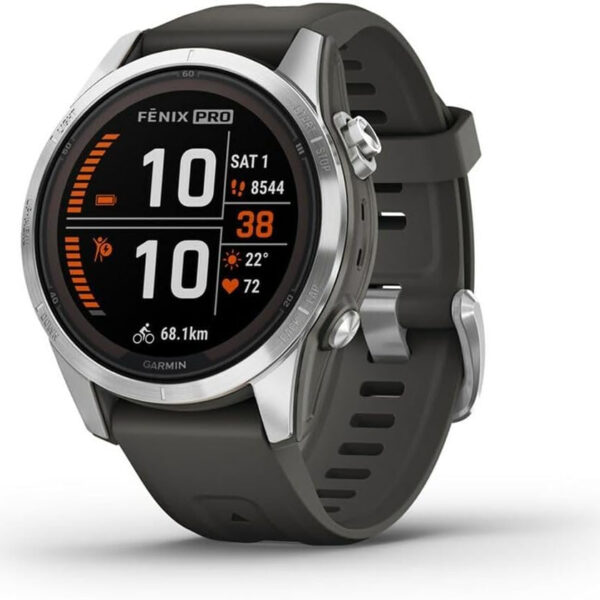 Garmin fēnix 7S PRO GPS 42mm Smaller Smartwatch, Multisport, Advanced Health & Training Features, Touchscreen & Buttons, up to 11 days battery life, Graphite