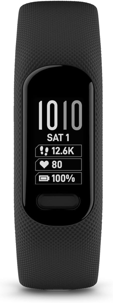 Garmin vivosmart 5, Smart Health and Fitness Activity Tracker with Touchscreen, Black, Large