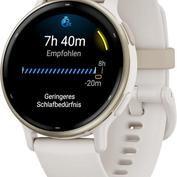 Garmin [Renewed vívoactive 5 GPS 42mm Smartwatch, AMOLED Touchscreen, All-day Health Monitoring, Advanced Fitness Features,Personalised Sleep Coaching, Music,up to 11 days battery life,Ivory(Renewed)