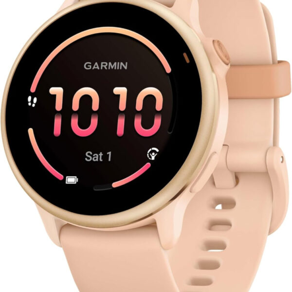Garmin vívoactive 6 GPS 42mm Smartwatch, AMOLED Touchscreen, All-day Health Monitoring, Personalised Fitness Features, Advanced Sleep Coaching, Music, up to 11 days battery life, Pink Dawn