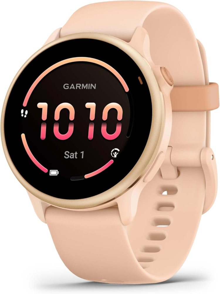 Garmin vívoactive 6 GPS 42mm Smartwatch, AMOLED Touchscreen, All-day Health Monitoring, Personalised Fitness Features, Advanced Sleep Coaching, Music, up to 11 days battery life, Pink Dawn