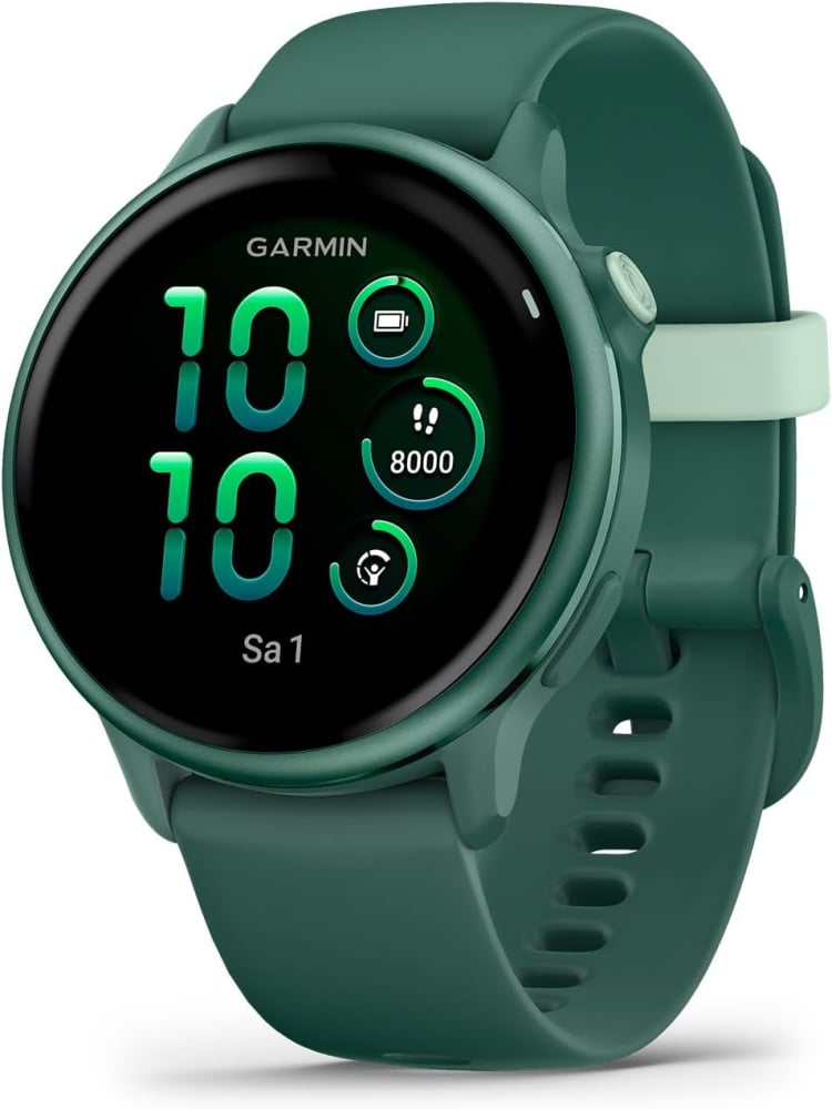 Garmin vívoactive 6 GPS 42mm Smartwatch, AMOLED Touchscreen, All-day Health Monitoring, Personalised Fitness Features, Advanced Sleep Coaching, Music, up to 11 days battery life, Jasper Green