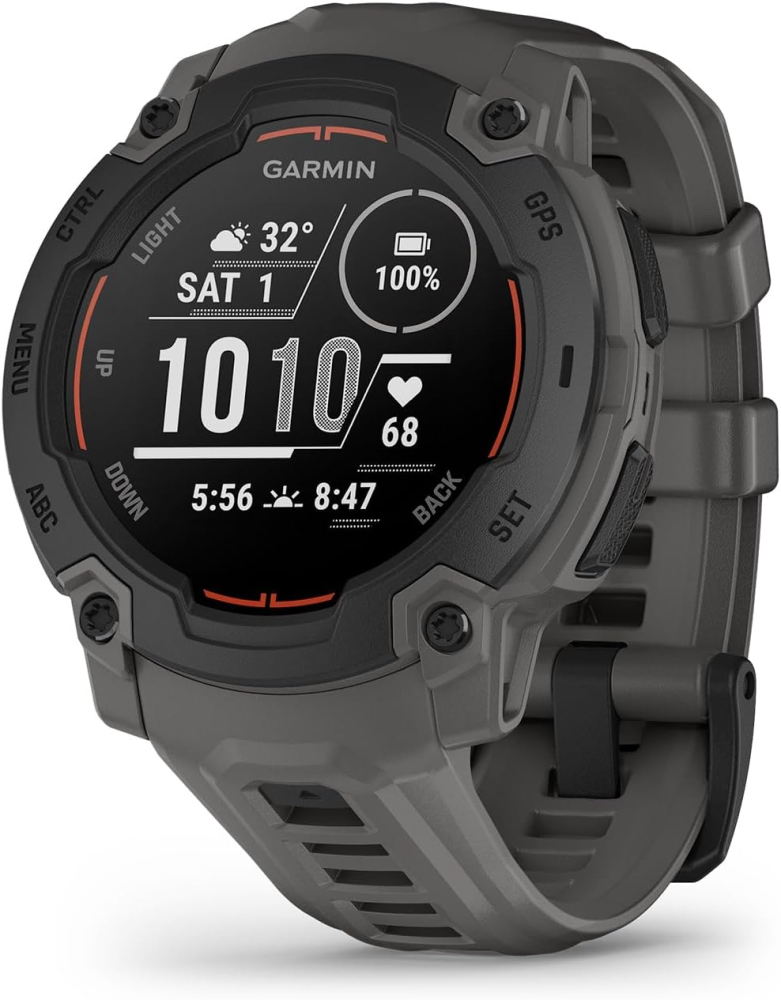 Garmin Instinct E GPS 45mm Smartwatch, Rugged watch with essential smart features, Built-in Sports Apps, Supertough Design Features, up to 16 days Battery Life, Black