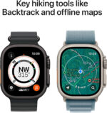 Apple Watch Ultra 3 GPS + Cellular 49mm Premium Running and Multisport Smartwatch with Rugged Natural Titanium Case with Blue/Bright Blue Trail Loop S/M. Advanced Health and Fitness Tracking - Image 5