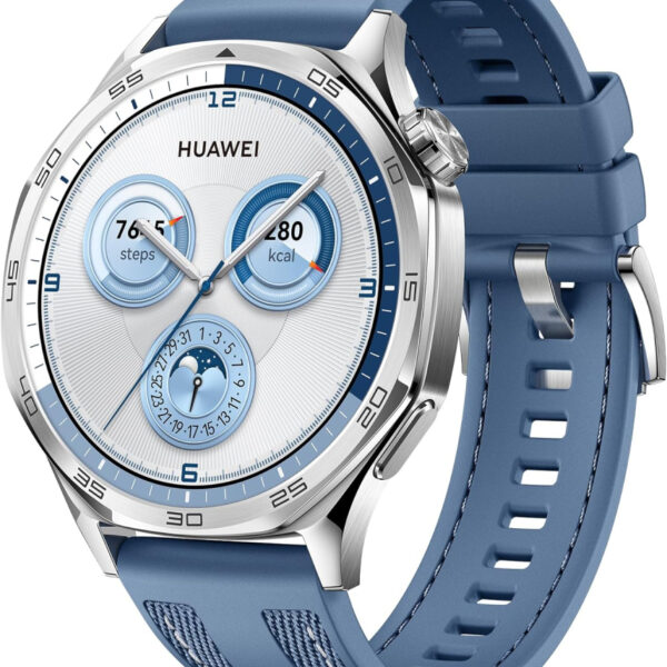 HUAWEI WATCH GT 5 46mm Smartwatch, Sharp-Edged Design, All-new Running and Cycling Sports, Health Tracking, up to 14 Days Battery Life, Compatible with iOS and Android, Blue
