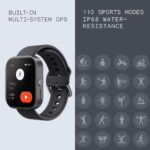 CMF by Nothing Watch Pro Smartwatch with 1.96 AMOLED display, Fitness Tracker, Built-in multi-system GPS, Bluetooth calling with AI noise reduction and up to 13 days of usage - Dark Grey - Image 4