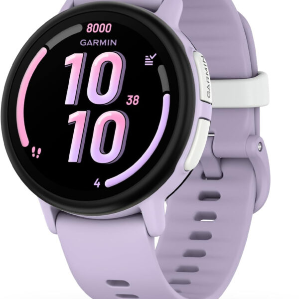 Garmin Bounce 2, LTE Smartwatch & Fitness Tracker for Kids, Two way calling, Text messages, Real time location tracking, Music, Swim-Friendly, Adjustable Watch Band, up to 2 days battery life, Purple