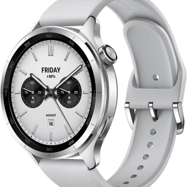 XIAOMI Watch S4 Smartwatch, Running Watch, Fitness Tracker, 1.43 AMOLED, 15 days battery life, Bluetooth calling, 150+ sports modes, dual-band GPS, NFC, Android & iOS, Sliver