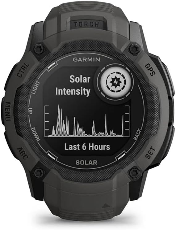Garmin Instinct 2X SOLAR GPS 50mm Smartwatch, Larger Rugged watch, Built-in Sports Apps & Health Monitoring, Solar Charging and Ultratough Design Features, up to 40 days Battery Life, Graphite