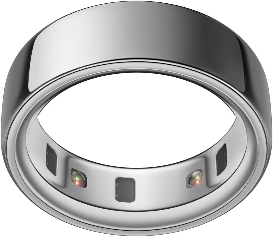 OURA Ring 4 - Silver - Size 15 - Smart Ring | Size First Ring 4 Sizing Kit | Sleep Tracking Wearable - Heart Rate - Fitness Tracker - Up to 8 Days Battery Life