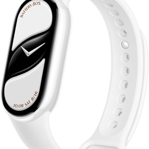 XIAOMI Smart Band 10 Fitness Tracker, 1.72" AMOLED Display, 21Day Battery Life, 150 Sports Modes,Sleep Monitoring, 5ATM Waterproof, Compatible With Android and IOS – Ceramic Edition Pearl White
