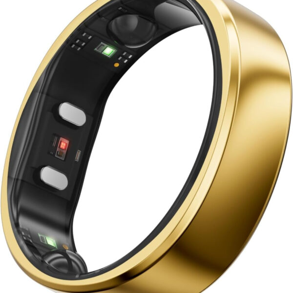 RingConn Gen 2, World’s First Smart Ring with Sleep Apnea Monitoring, No APP Subscription, 12-Day Battery Life, Stress/Heart Rate/Women's Health Tracker, Android & iOS Compatible (Gold, Size 10)