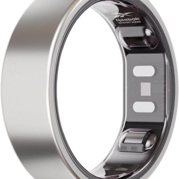 Reebok One Smart Ring for Women or Men - Matte Silver, Size 8 Fitness Ring - The Next Generation of Wearable Technology - Fitness and Sleep Tracker - Monitors Wellbeing and Recovery