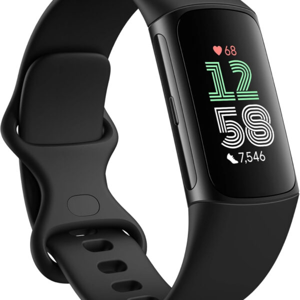 Fitbit Charge 6 Activity Tracker with 6 Months Premium Membership Included, 7 Days Battery Life and Google Wallet and Google Maps, Obsidian/Black Aluminum