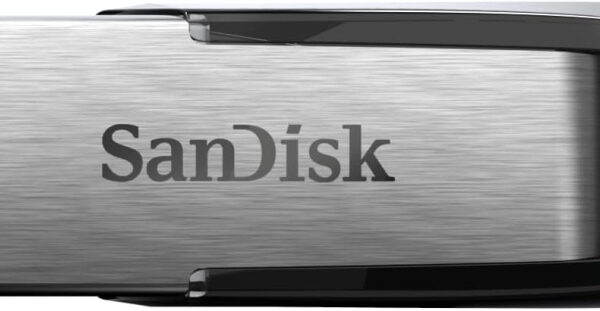 SanDisk 128GB Ultra Flair USB 3.0 Flash Drive USB stick, Memory stick with transfer speeds up to 150 MB/s, Password protection, Durable, Sleek Metal Casing Silver/Black