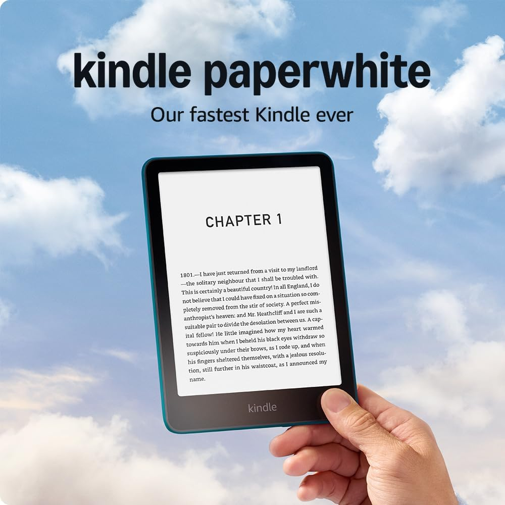 Amazon Kindle Paperwhite (newest gen) – Our fastest Kindle ever, with new glare-free display and weeks of battery life – 16 GB – With Ads - Jade