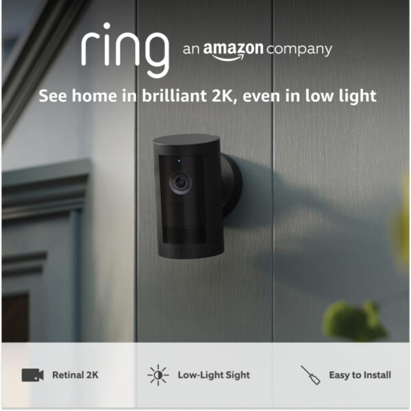 Ring Outdoor Camera Plus (newest gen) Battery | Wide-Angle 2K Video with Ring Vision I DIY Wireless Outdoor Security Camera | alternative to CCTV system I 30-day free trial of Ring Subscription Plan