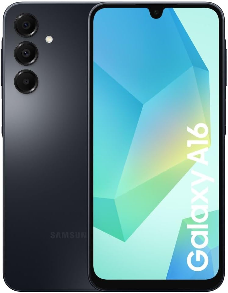 Samsung Galaxy A16 4G Android Smartphone, Super Amoled 6.7" Screen, Multiple Cameras, 128GB Storage, Blue Black, 3 Year Manufacturer Extended Warranty (UK Version)