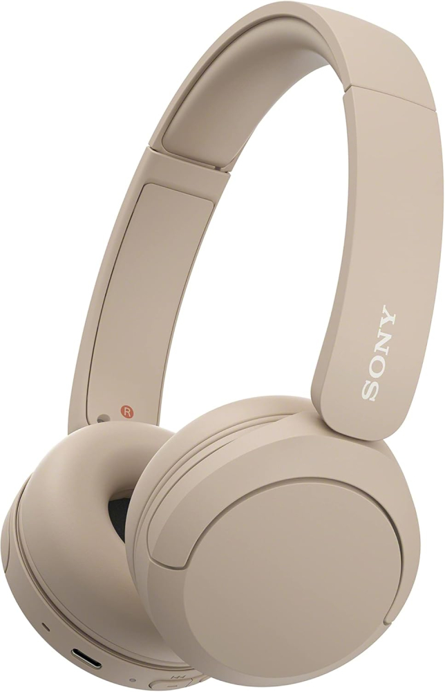 Sony WH-CH520 Wireless Bluetooth On-Ear Headphones, Lightweight Design, Up to 50hr Battery Life, Quick Charge, EQ, Clear Call Quality, iOS & Android - Beige