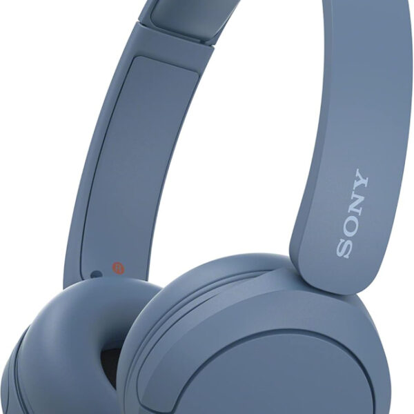 Sony WH-CH520 Wireless Bluetooth On-Ear Headphones, Lightweight Design, Up to 50hr Battery Life, Quick Charge, EQ, Clear Call Quality, iOS & Android - Blue