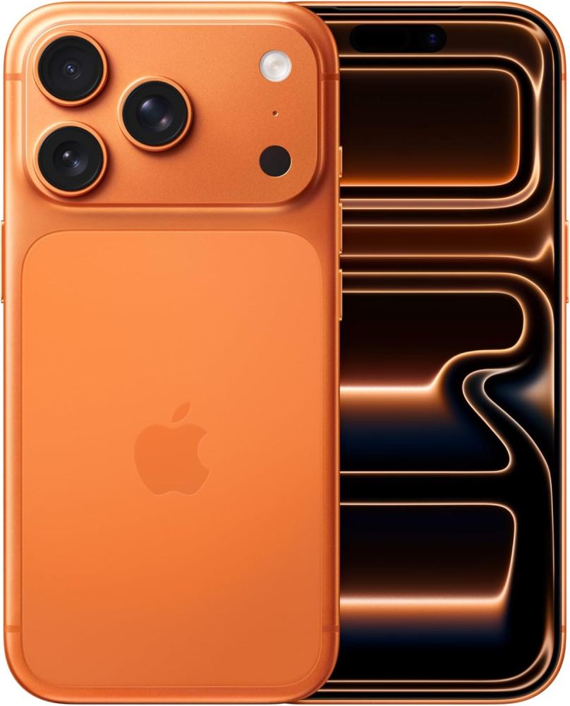 Apple iPhone 17 Pro 256 GB: 6.3-inch Display with ProMotion up to 120Hz, A19 Pro Chip, Breakthrough Battery Life, Pro Fusion Camera System with Center Stage Front Camera Cosmic Orange