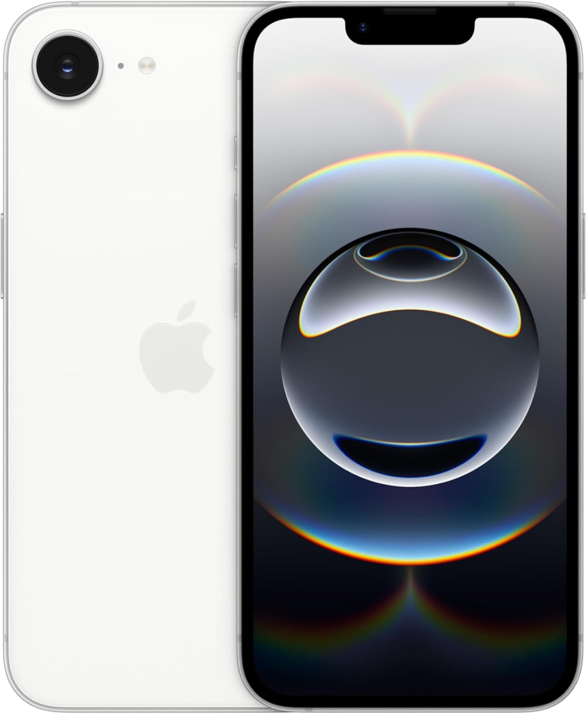 Apple iPhone 16e 128GB: Built for Apple Intelligence, A18 Chip, Supersized Battery Life, 48MP Fusion Camera, 6.1-inch Super Retina XDR Display White
